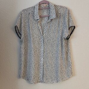 Grand & Greene Black and White Polka Dot Button Down Shirt